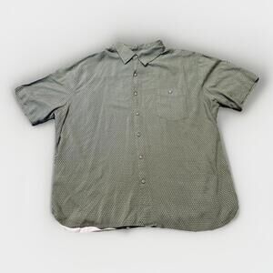 Batik‎ Bay Hawaiian Shirt Men XXL Green Short Sleeve Button Up